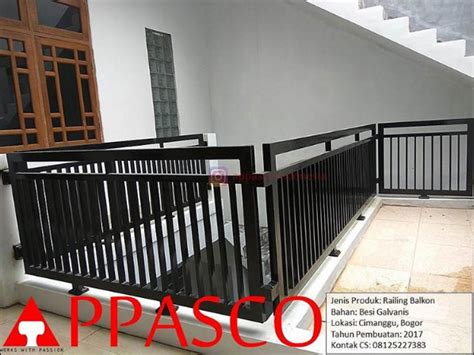 Railing Balkon Rumah Tingkat Bogor - Jual Kanopi Tralis Balcony Railing